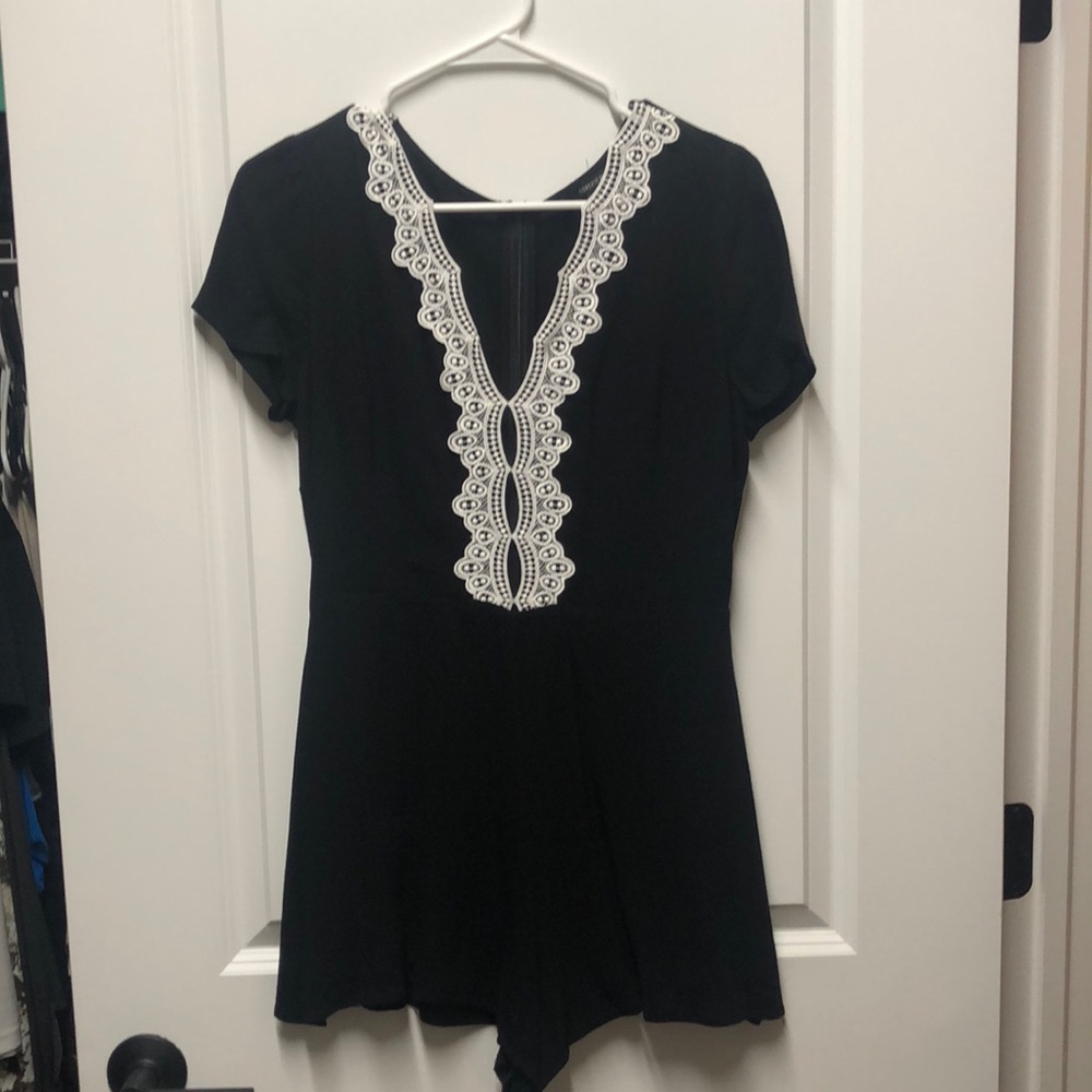 Women’s Medium Black Romper with Lace